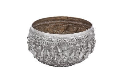 Lot 92 - An early 20th century Burmese unmarked silver bowl, Rangoon circa 1920