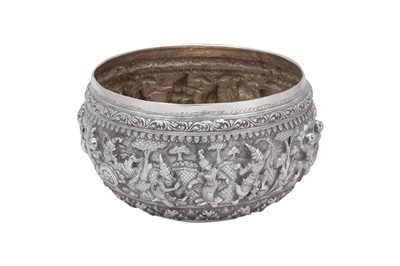 Lot 92 - An early 20th century Burmese unmarked silver bowl, Rangoon circa 1920