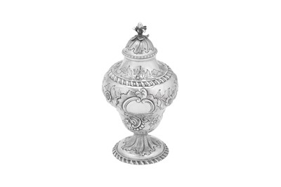 Lot 498 - A George III sterling silver tea caddy, London 1770 by William Abdy I (first reg. 24th June 1763)