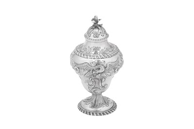 Lot 498 - A George III sterling silver tea caddy, London 1770 by William Abdy I (first reg. 24th June 1763)