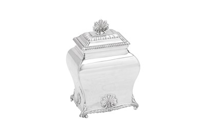Lot 395 - A Victorian sterling silver tea caddy, London 1898 by Thomas Bradbury and Sons