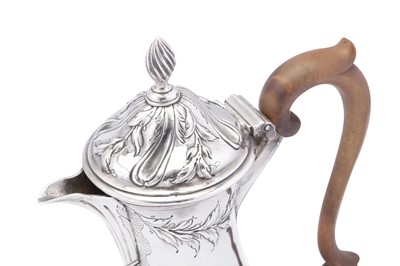 Lot 475 - An early George III sterling silver hot water pot, London 1764 by David Whyte & William Holmes