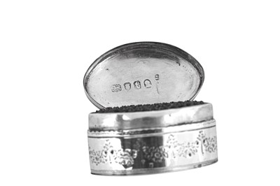 Lot 8 - A George III sterling silver nutmeg grater, London 1794 possibly by Susanna Barker