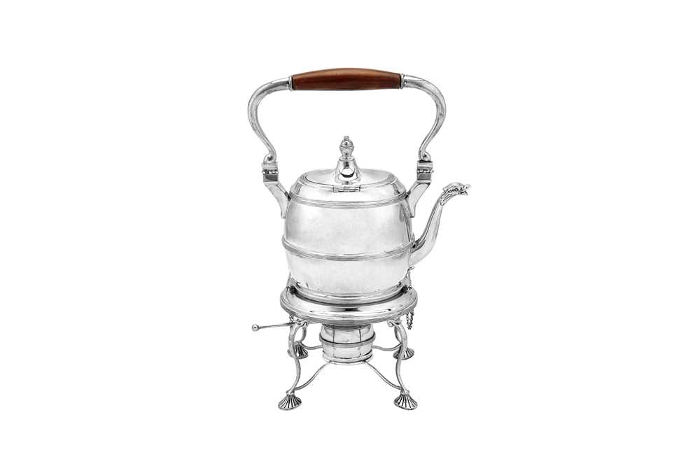 Lot 255 - A mid-20th century 800 standard silver kettle, Milan circa 1960 by Carlo Mozzoni