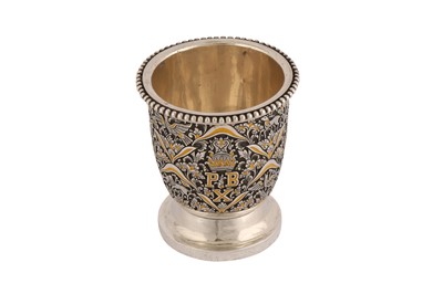 Lot 190 - An early 20th century Indonesian silver and enamel Royal beaker, probably Java circa 1920