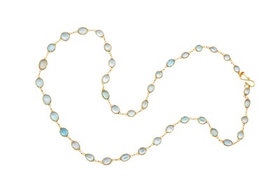 Lot 93 - An aquamarine necklace