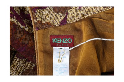Lot 74 - Kenzo Multi Print Long Sleeve Midi Dress - Size 38