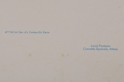 Lot 291 - AFTER LUCIO FONTANA (1899-1968)