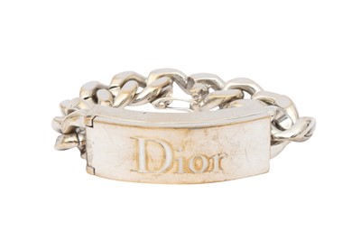 Lot 588 - Christian Dior Logo Plate Chain Bracelet