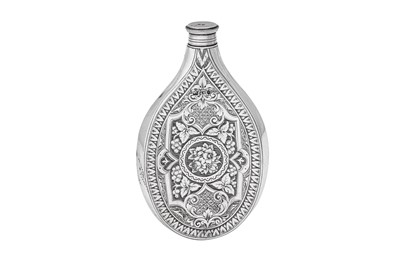 Lot 43 - A Victorian sterling silver spirit hip flask, Birmingham 1870 by George Unite