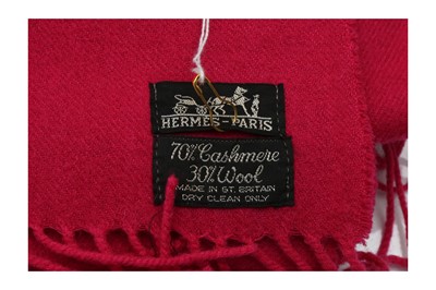 Lot 69 - Hermes Hot Pink Cashmere Blanket