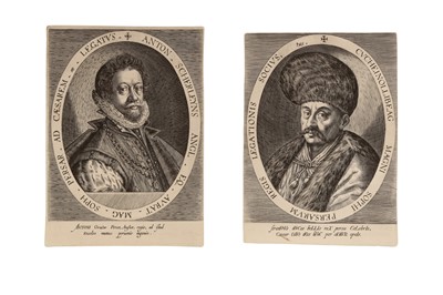 Lot 439 - TWO PORTRAITS OF DIPLOMATS: SIR ANTHONY SHIRLEY AND HOSSEIN ALI BEG BAYAT
