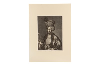 Lot 427 - A PORTRAIT OF THE LAST INDEPENDENT KING OF THE SAFAVID DYNASTY, SHAH SULTAN HOSSEIN (R. 1694 - 1722)