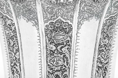 Lot 161 - A mid-20th century Iranian (Persian) silver bottle cooler or ice bucket, Isfahan circa 1950 mark of Husain Parvaresh