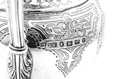 Lot 403 - A Victorian sterling silver milk jug, Birmingham 1870 by Horace Woodward & Co
