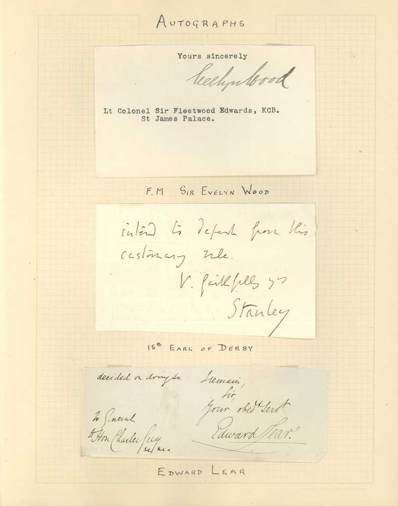 Lot 521 - Autograph Collection.- Incl. Edward Lear