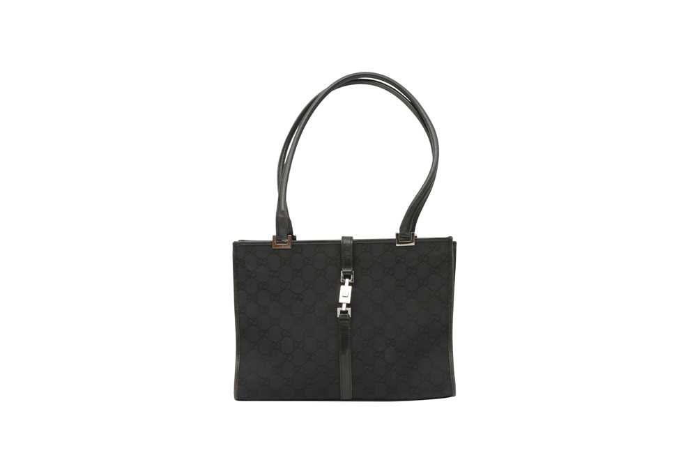 Lot 627 - Gucci Black Monogram Shoulder Bag