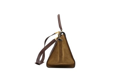 Lot 158 - Celine Burgundy Tricolor Small Trapeze Bag