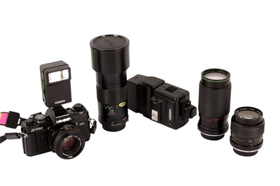 Lot 10 - Extensive Minolta X700 Film Camera Outfit.