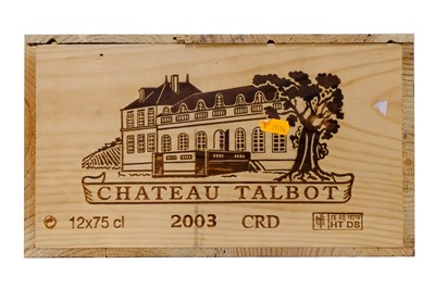 Lot 753 - Chateau Talbot 2003 OWC