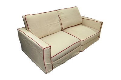 Lot 492 - A CONTEMPORARY ROCHE BOBOIS LONG ISLAND THREE SEATER SOFA