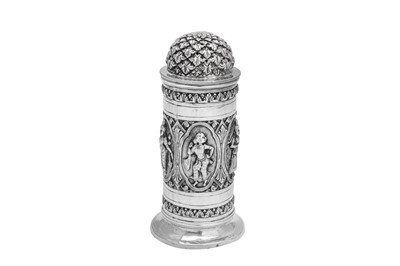 Lot 74 - An early 20th century Anglo – Indian unmarked silver sugar caster, Madras circa 1900