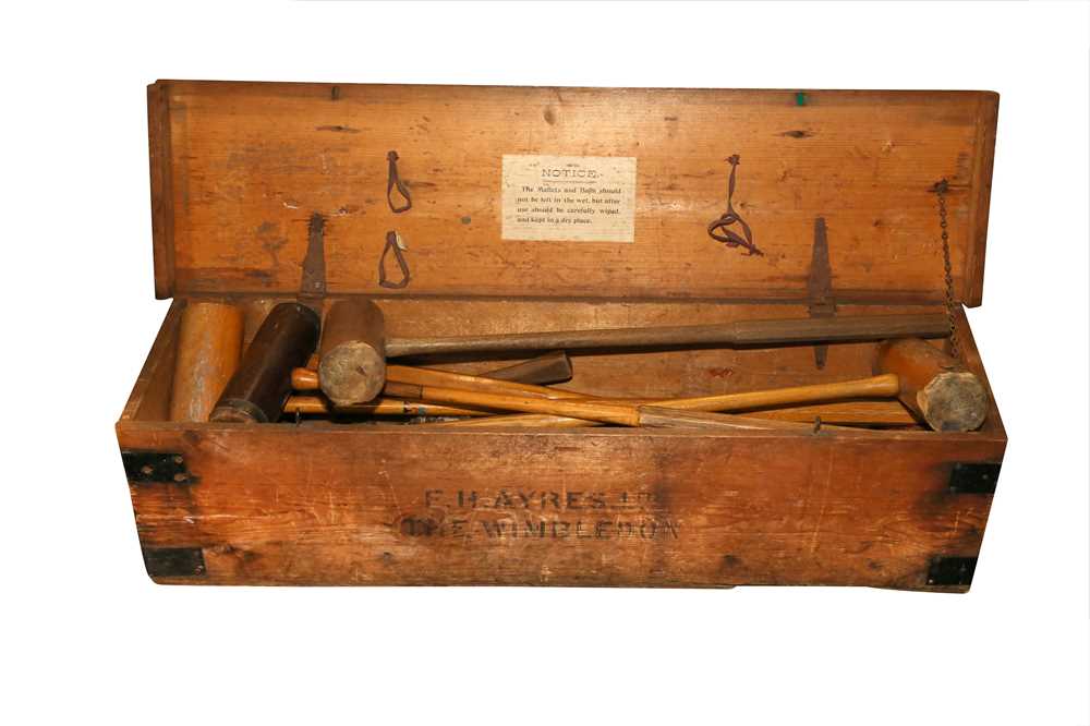 Lot 306 - F.H. AYRES CROQUET SET, 20TH CENTURY