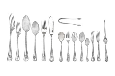 Lot 234 - An early 20th century German 800 standard table service of flatware / canteen, Berlin circa 1910 by Eugen Marcus
