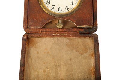 Lot 186 - AN ART DECO STYLE KIENZLE LEATHER CASED TRAVEL CLOCK, 20TH CENTURY