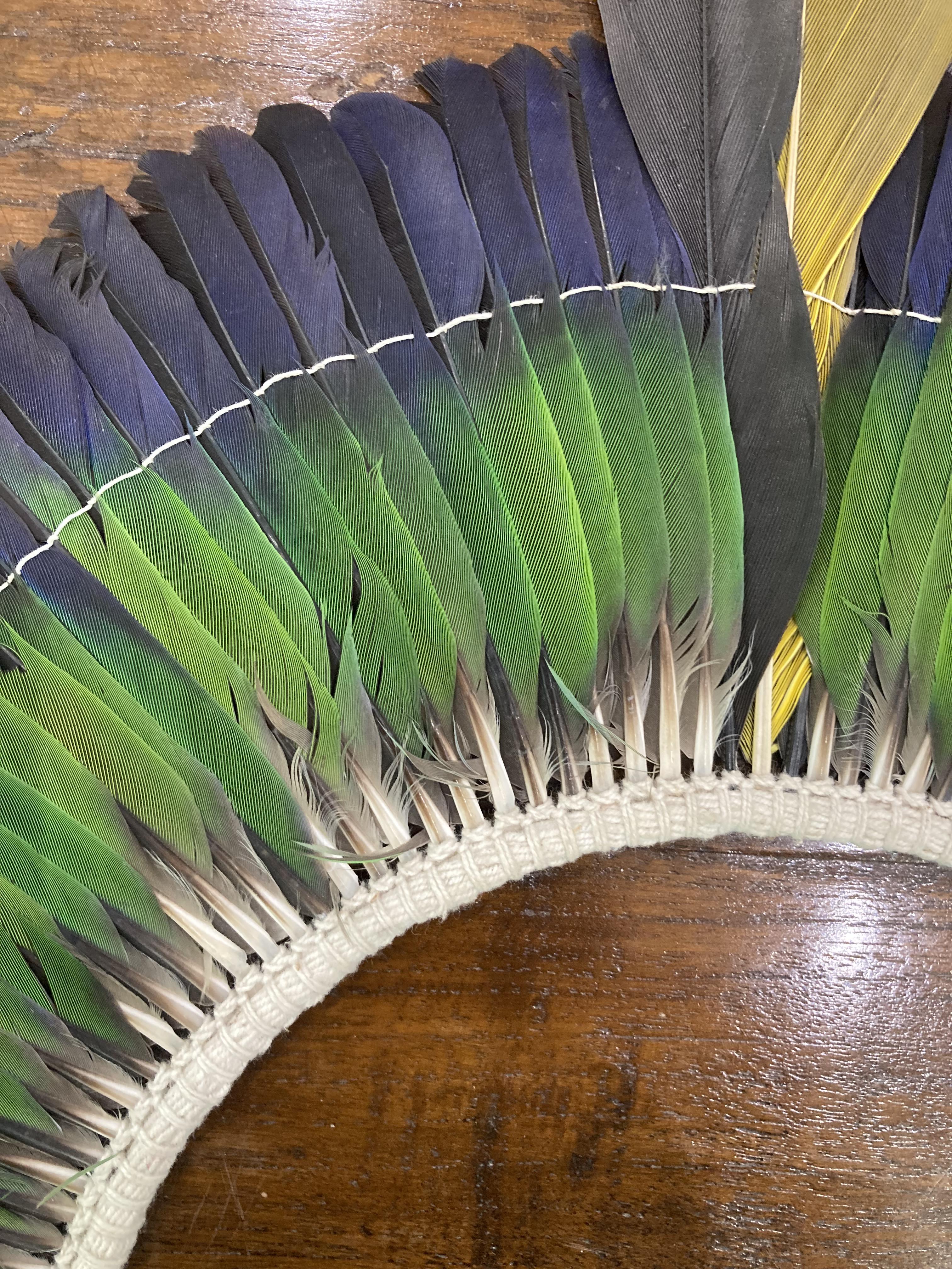 Lot 553 - A 20TH CENTURY BRAZILIAN TRIBAL FEATHER