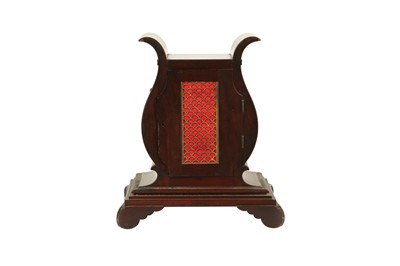 Lot 184 - A 19TH CENTURY MAHOGANY MANTLE CLOCK