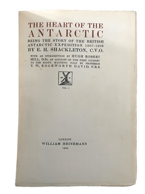 Lot 276 - Shackleton. The Heart of the Antarctic, 1909. Association Copy.