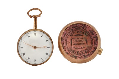 Lot 328 - OPEN FACE POCKET WATCH BY HENRY OF PALL MALL.