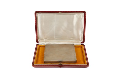 Lot 239 - A GEORGE VI STERLING SILVER AND GOLD INSET CIGARETTE CASE, BIRMINGHAM 1951 BY MAPPIN AND WEBB OVERSTRUCK BY W H MANTON LTD