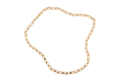 Lot 176 - A fancy-link chain necklace