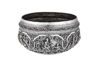 Lot 89 - An early 20th century Burmese unmarked silver bowl, Rangoon circa 1930