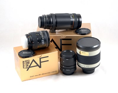 Lot 380 - A Good Group of Nikon AF & Other Camera Lenses