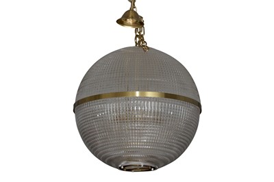 Lot 169 - PURE WHITE LINES, A CLEAR GLASS PARISIAN STYLE HANGING LIGHT