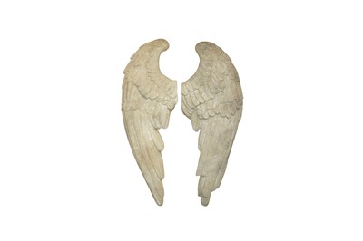 Lot 208 - PURE WHITE LINES, A PAIR OF CLASSICAL STYLE ANGEL WINGS