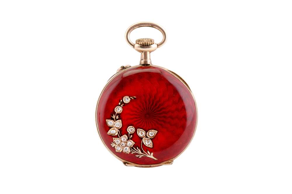 Lot 343 - LADIES OPEN FACE POCKET WATCH.