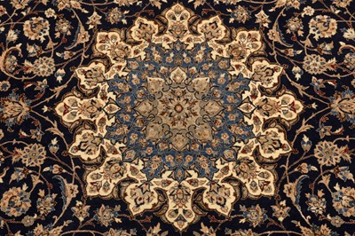 Lot 27 - AN EXTREMELY FINE PART SILK NAIN CARPET, CENTRAL PERSIA