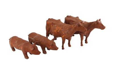 Lot 412 - A COLLECTION OF CAST IRON FARM ANIMALS