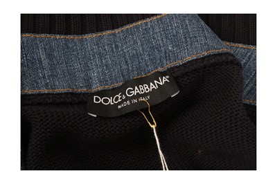 Lot 175 - Dolce & Gabbana Men's Navy Paint Stripe Cardigan - Size 54