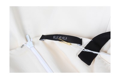 Lot 487 - Gucci Cream Silk Pleat Detail Camisole Top - Size 42