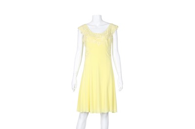 Lot 215 - Ermanno Scervino Yellow Crepe Dress - Size 44