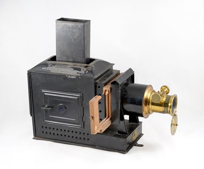 Lot 285 - An Original Perken Son & Co Optimus Magic Lantern & 180+ Slides