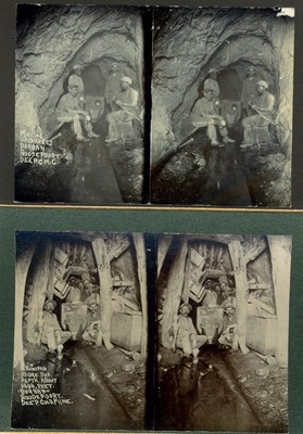 Lot 313 - A Rare Group of South African Gold Mining Stereo Cards & a Holmes Stereoscope Viewer