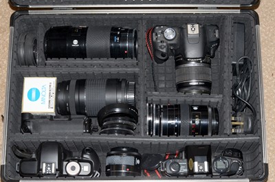 Lot 9 - Canon Digital & Film Cameras & Lenses, plus Minolta 9000 AF Outfit