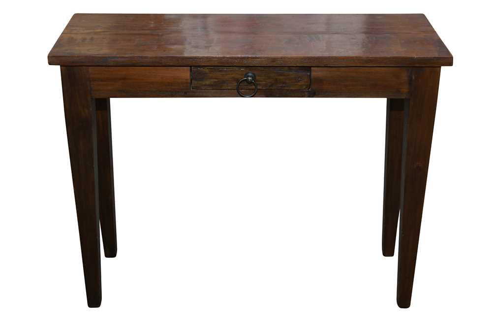 Lot 135 - AN INDONESIAN LOMBOK TEAK CONSOLE TABLE