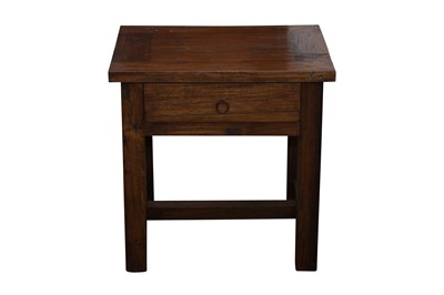 Lot 130 - A SOLID TEAK LAMP TABLE
